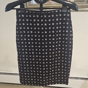 Ann Taylor Factory Black Sequin Pencil Skirt